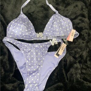 Victoria's Secret Lavender Polka Dot Swimwear